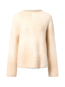 Someday Damen Strickpullover mit Alpaka-Anteil - Teonie in melange ecru
