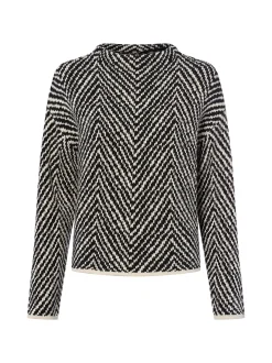 Someday Damen Strickpullover - Tevelyn in schwarz ecru