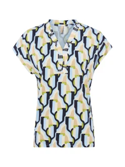 soyaconcept® Damen Blusenshirt - Felicity in hellblau mehrfarbig