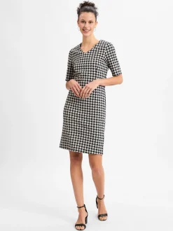 soyaconcept® Damen Freizeitkleid - SC-IDINA 3 in ecru schwarz