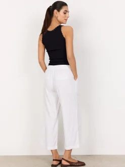 soyaconcept® Damen Hose mit Leinen-Anteil - SC-Ina in weiß