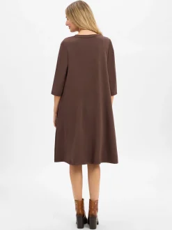 soyaconcept® Damen Kleid - Banu in schoko - Länge: midi