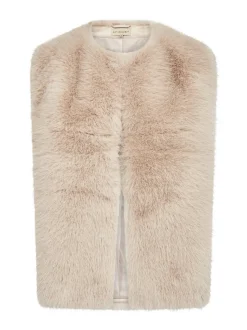 soyaconcept® Damen Kunstfell-Weste - SC-Naida in kitt