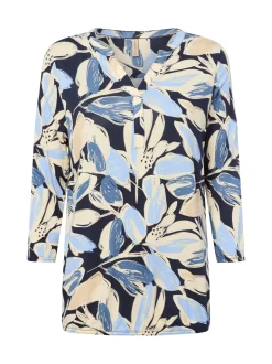 soyaconcept® Damen Langarmshirt - Felicity in hellblau beige