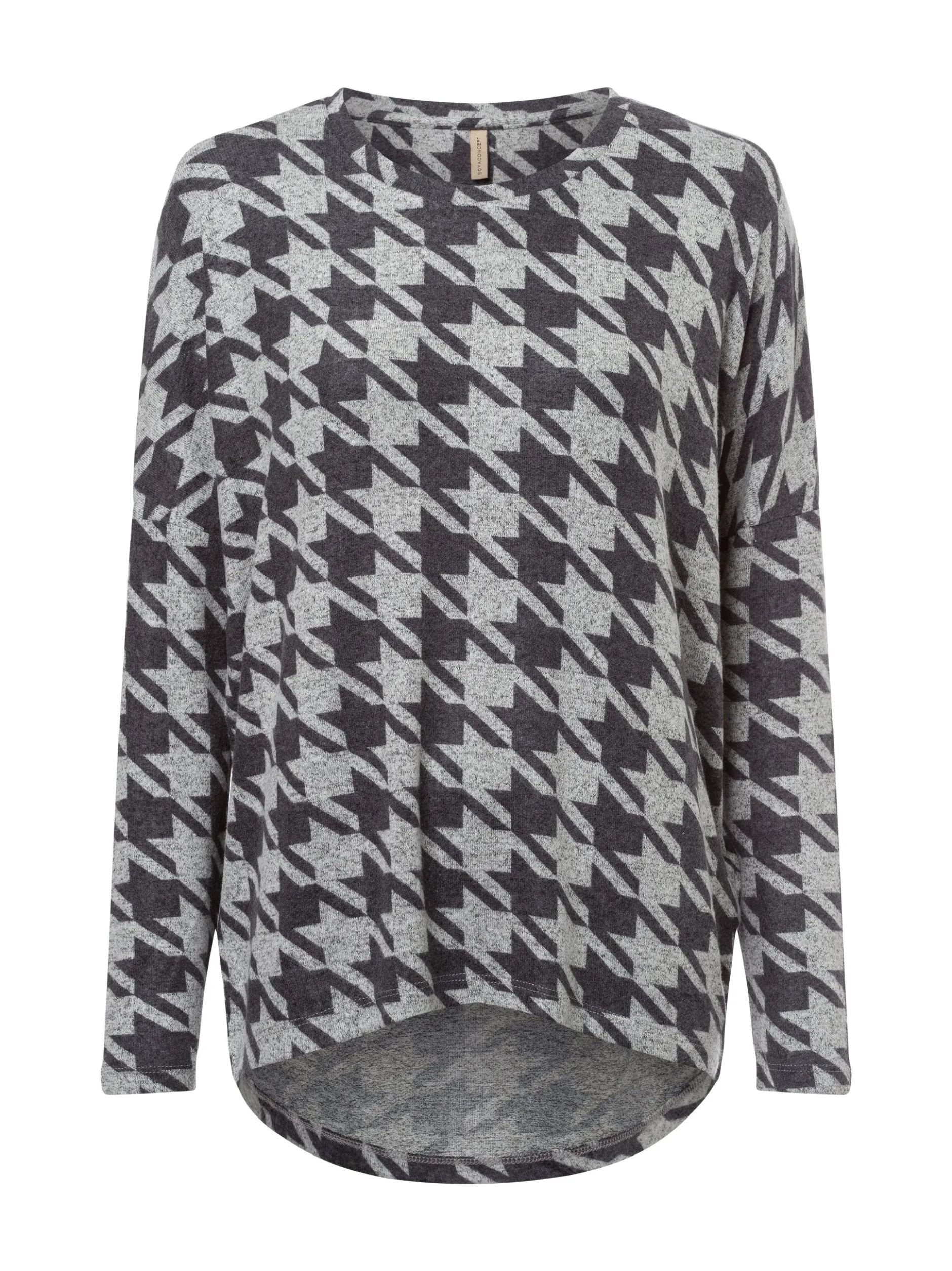 soyaconcept® Damen Langarmshirt - Biara in schwarz grau