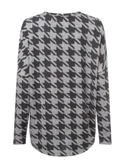 soyaconcept® Damen Langarmshirt - Biara in schwarz grau