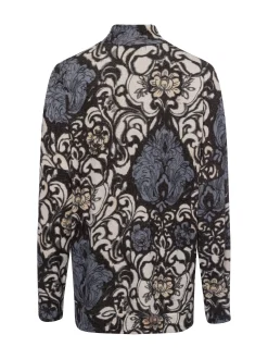 soyaconcept® Damen Langarmshirt - SC Biara AOP 133 in indigo mehrfarbig