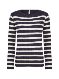 soyaconcept® Damen Strickpullover - Dollie in marine ecru