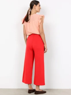soyaconcept® Damen Sweatpants in rot - Länge: verkürzt