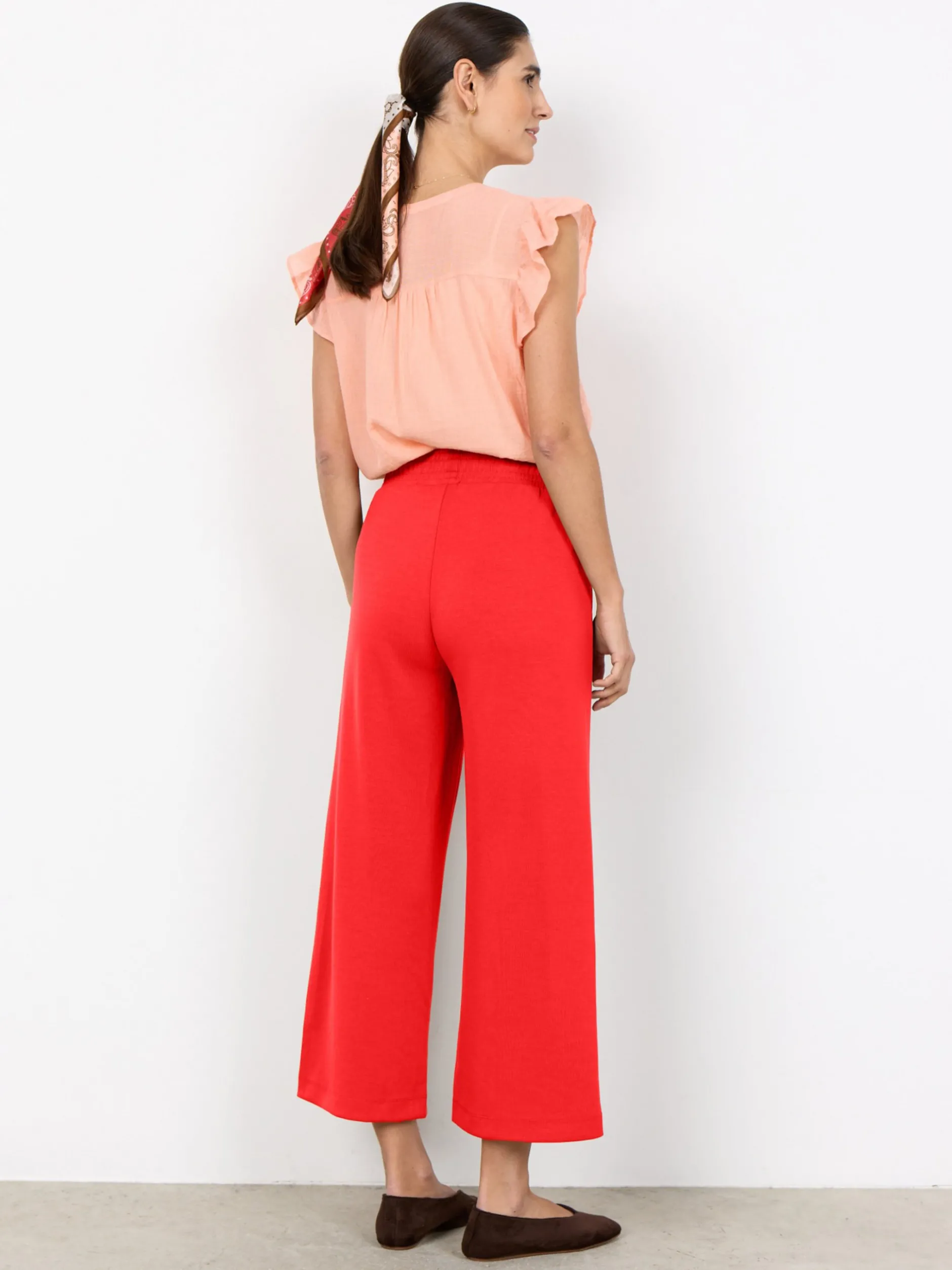 soyaconcept® Damen Sweatpants in rot - Länge: verkürzt