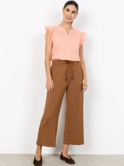 soyaconcept® Damen Sweatpants in braun - Länge: verkürzt
