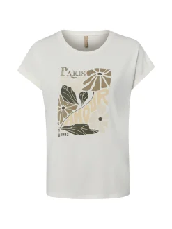 soyaconcept® Damen T-Shirt in weiß beige