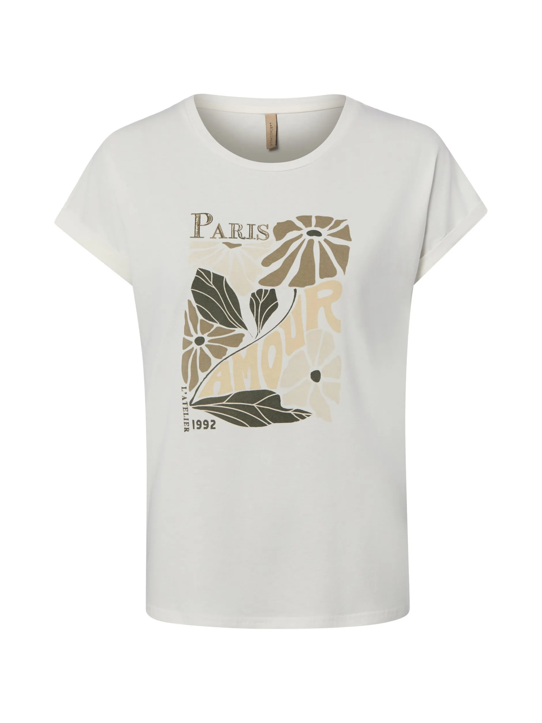 soyaconcept® Damen T-Shirt in weiß beige