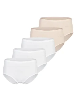 SPEIDEL Damen Midi Slip - 5er Pack Cotton & More in braun