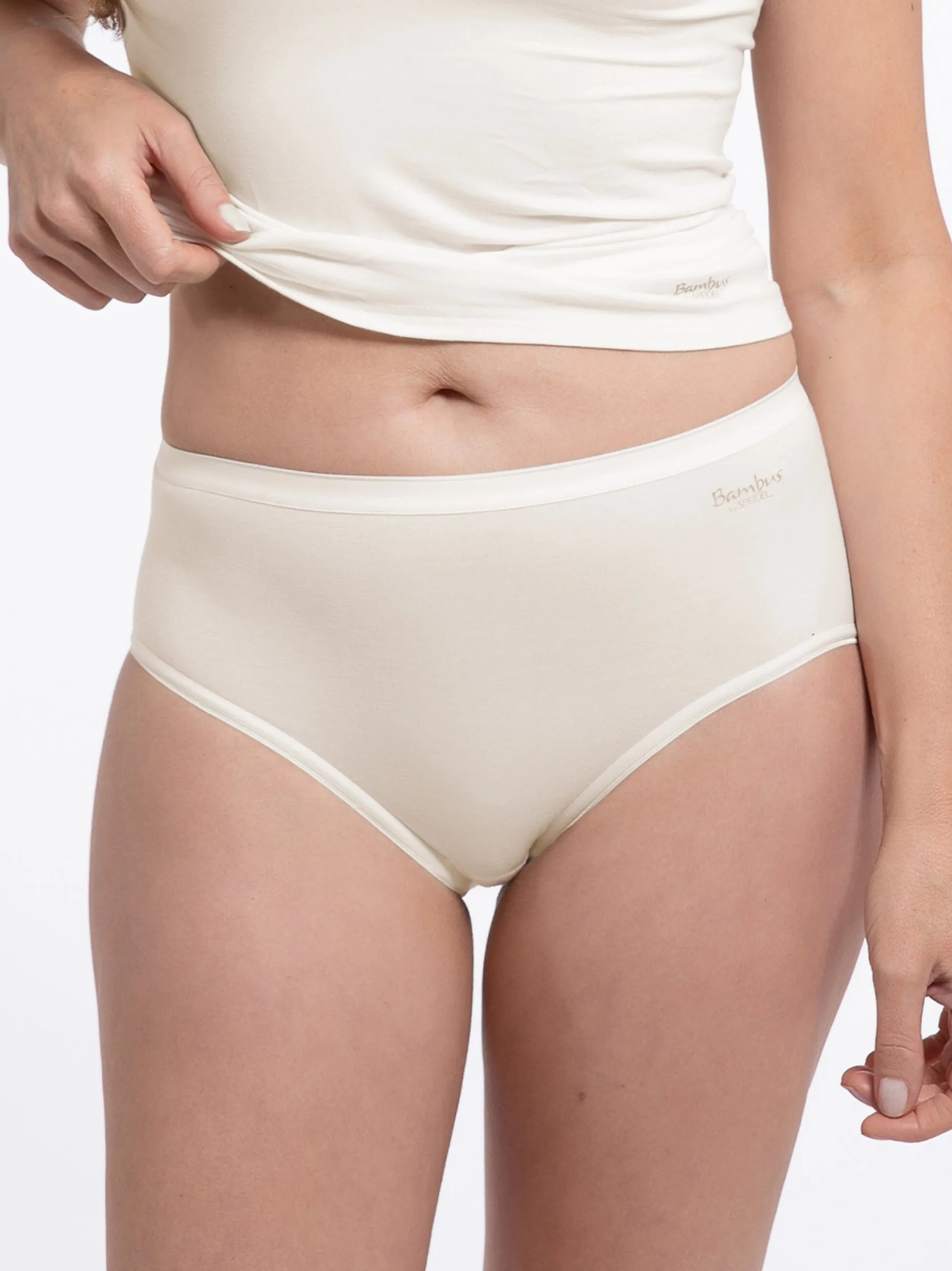 SPEIDEL Damen Midi Slip - 5er-Pack Bambus in beige weiß