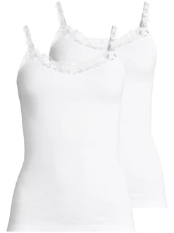SPEIDEL Damen Spaghetti-Top Nadja im 2er-Pack in weiß