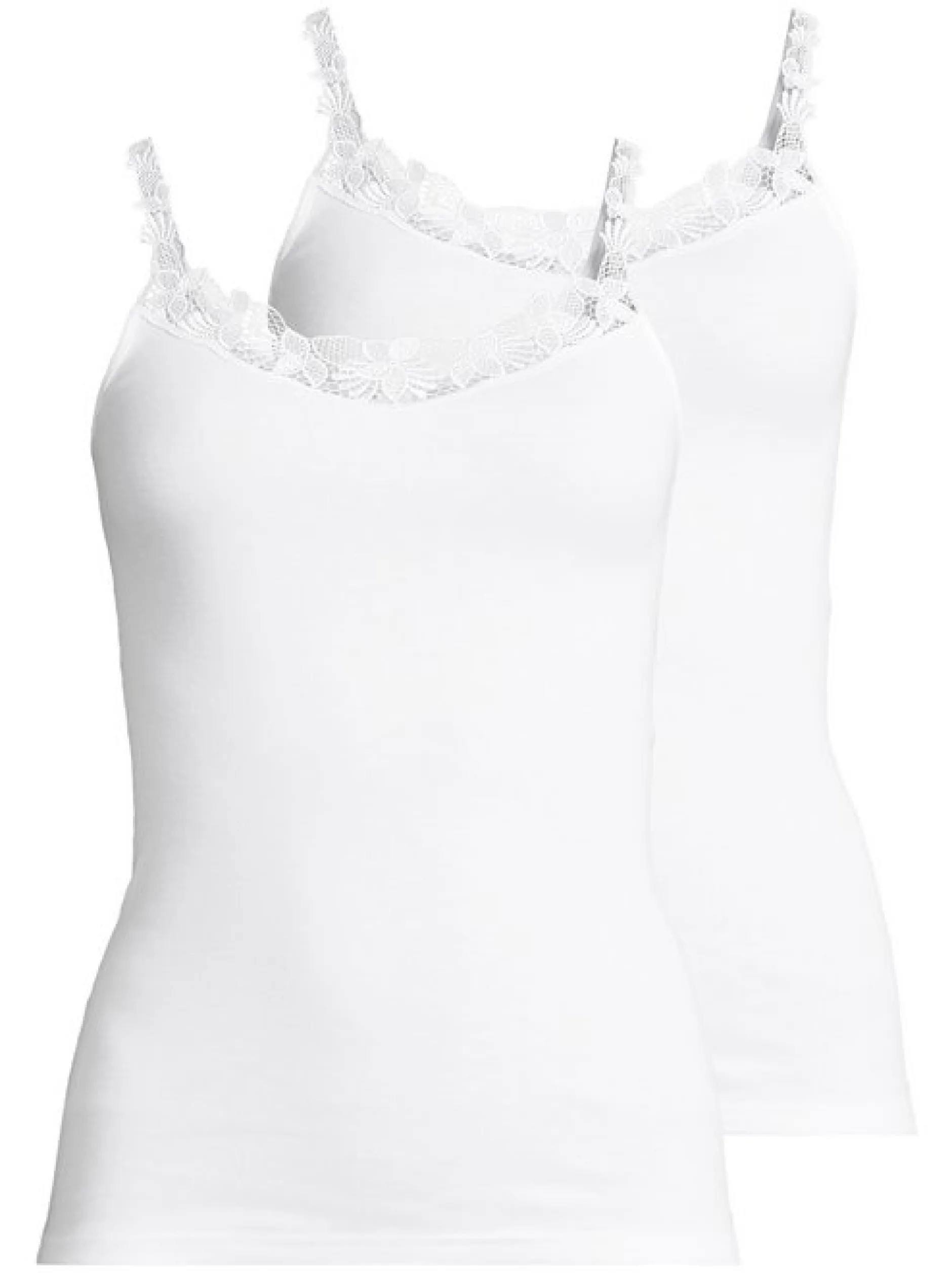 SPEIDEL Damen Spaghetti-Top Nadja im 2er-Pack in weiß