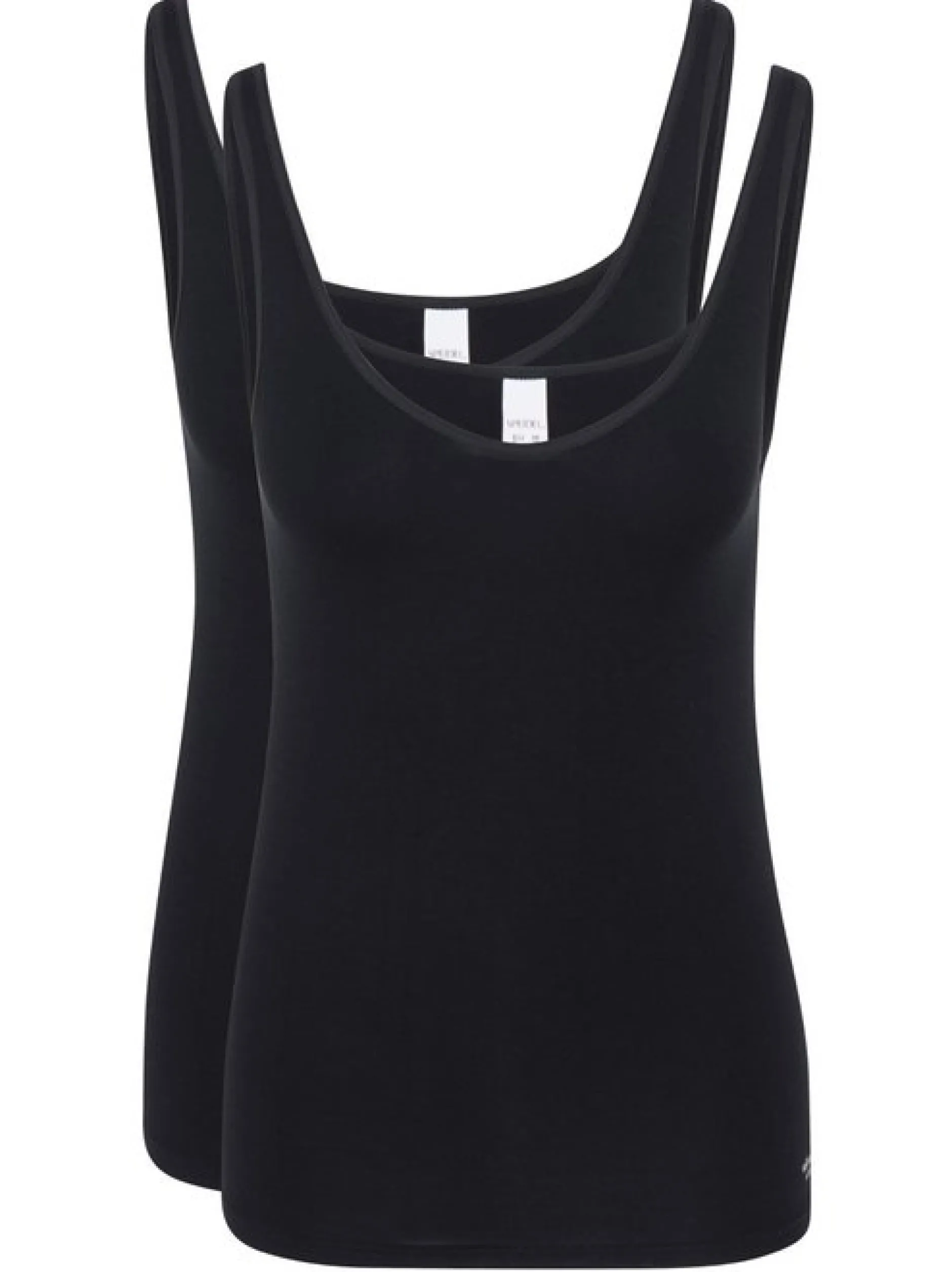 SPEIDEL Damen Unterhemd - 2er Pack Softfeeling in schwarz