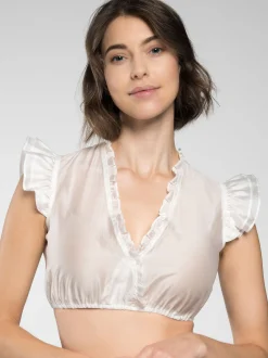 Spieth & Wenksy Damen Dirndlbluse - Fran in weiß