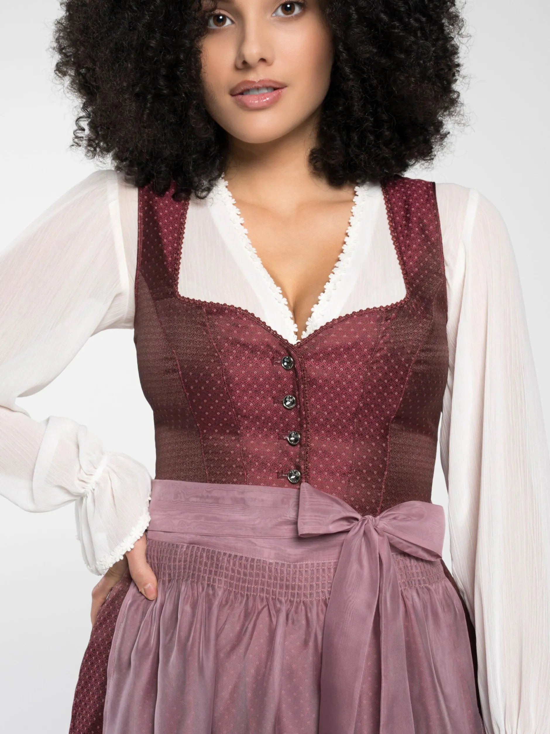 Spieth & Wenksy Damen Dirndl - Dirndl Flamingo in koralle