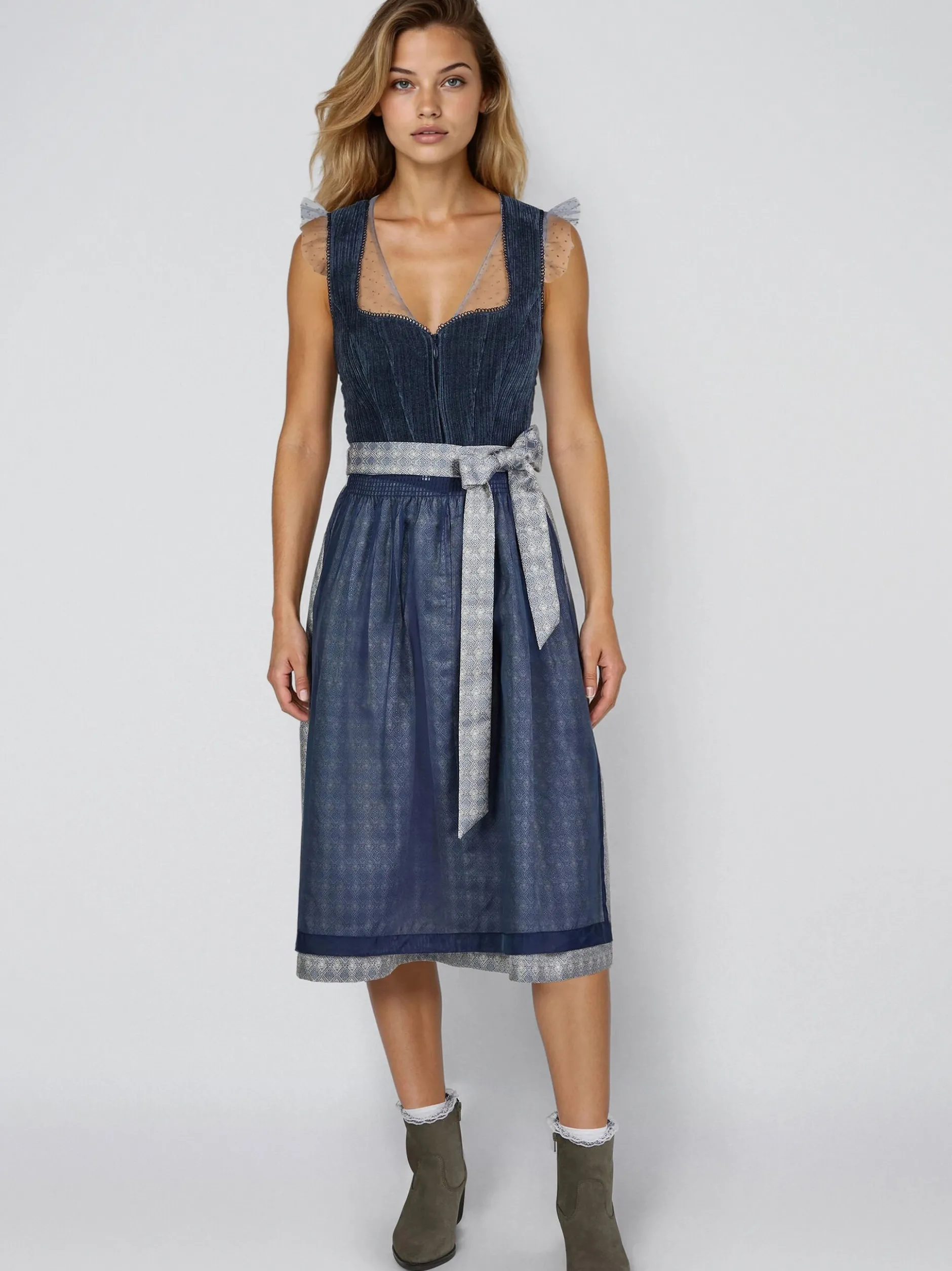 Spieth & Wenksy Damen Dirndl - Hildor in blau