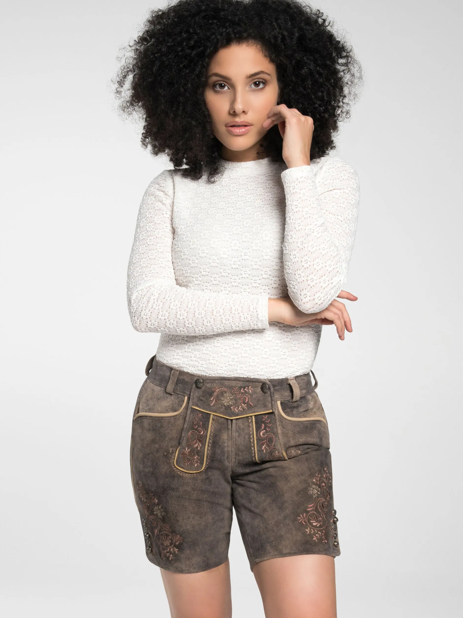 Spieth & Wenksy Damen Lederhosen - Lederhose "Filipa" in braun