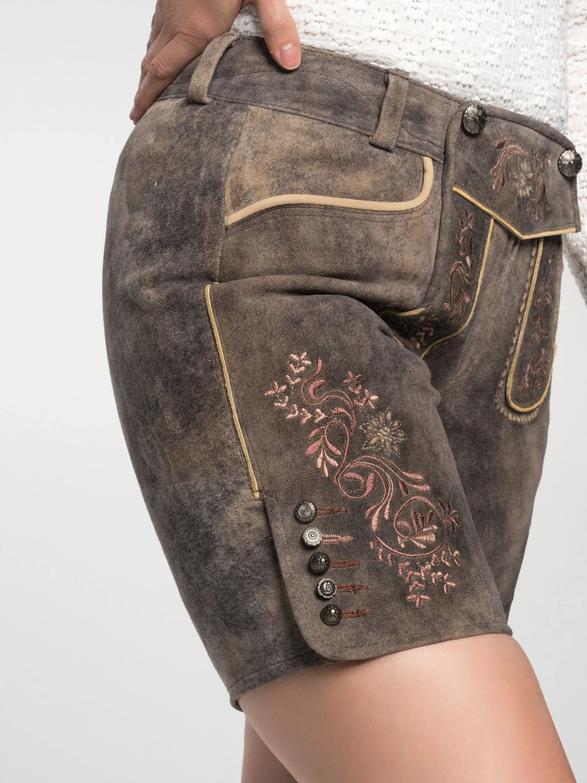 Spieth & Wenksy Damen Lederhosen - Lederhose "Filipa" in braun
