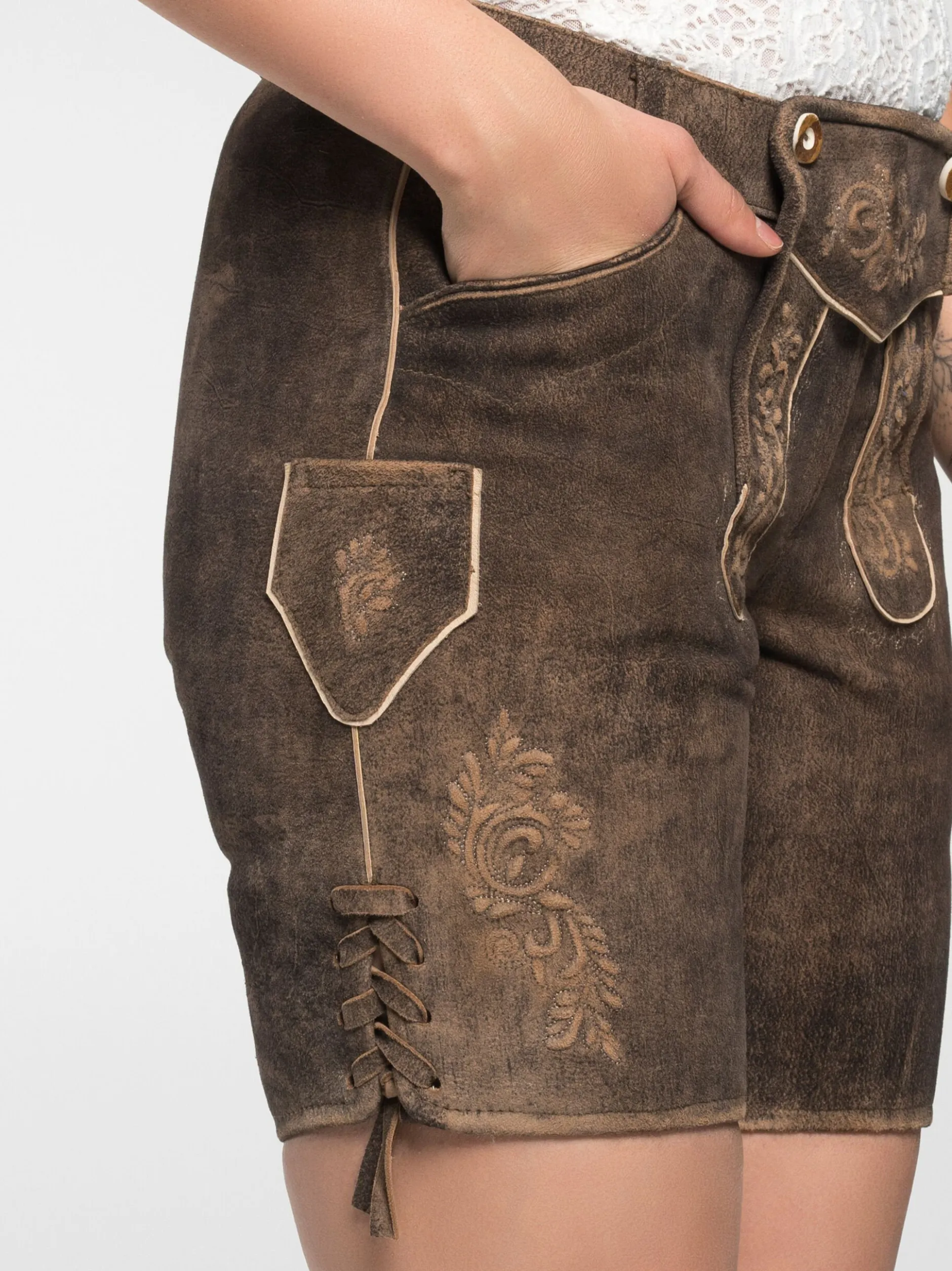 Spieth & Wenksy Damen Lederhose - Fay in braun
