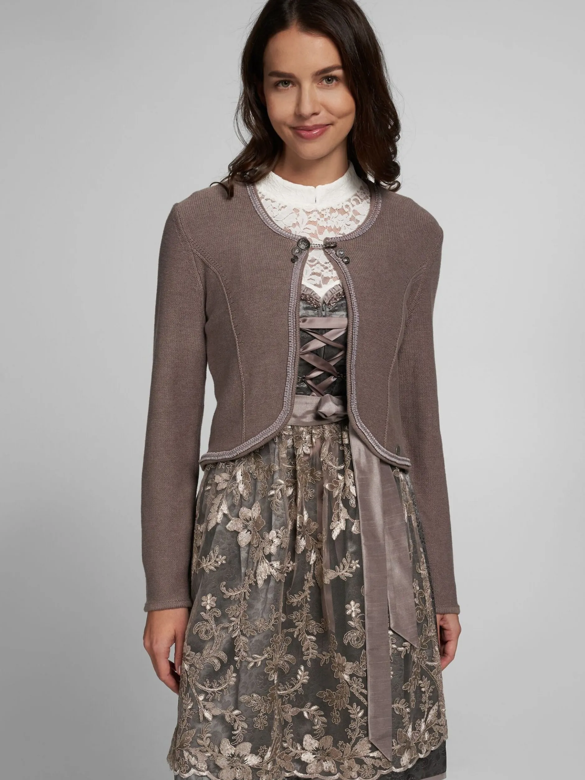 Spieth & Wenksy Damen Strickjacke - Alice in braun