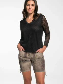 Spieth & Wenksy Damen Trachtenbluse - Eva in schwarz