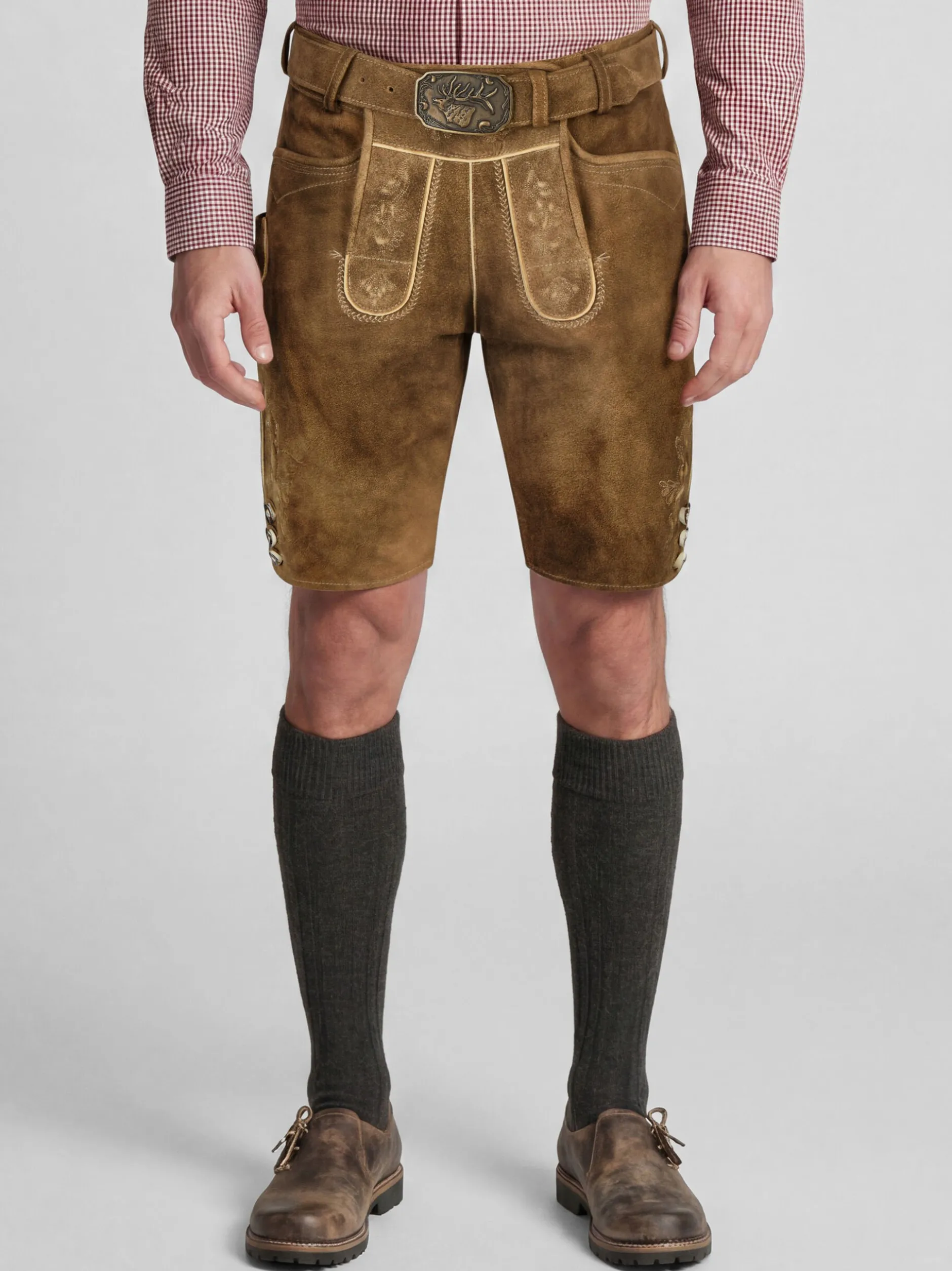 Spieth & Wenksy Herren Lederhose - Rampoldi in braun