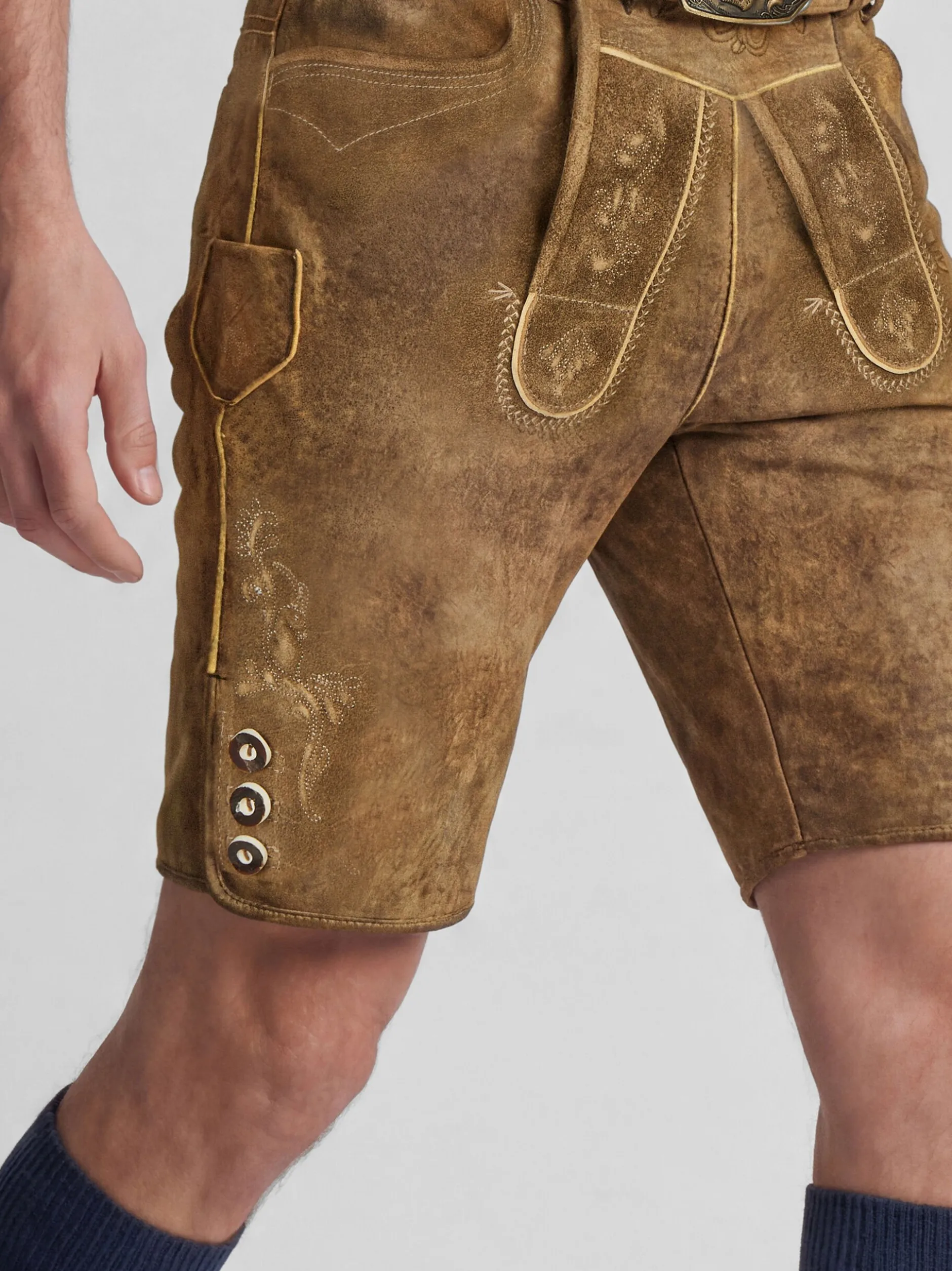 Spieth & Wenksy Herren Lederhose - Rampoldi in braun