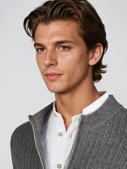 Spieth & Wenksy Herren Strickjacke - Hagen in anthrazit