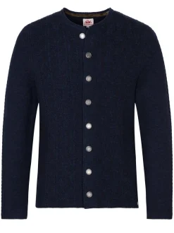 Spieth & Wenksy Herren Trachtenstrickjacke - Gent in blau