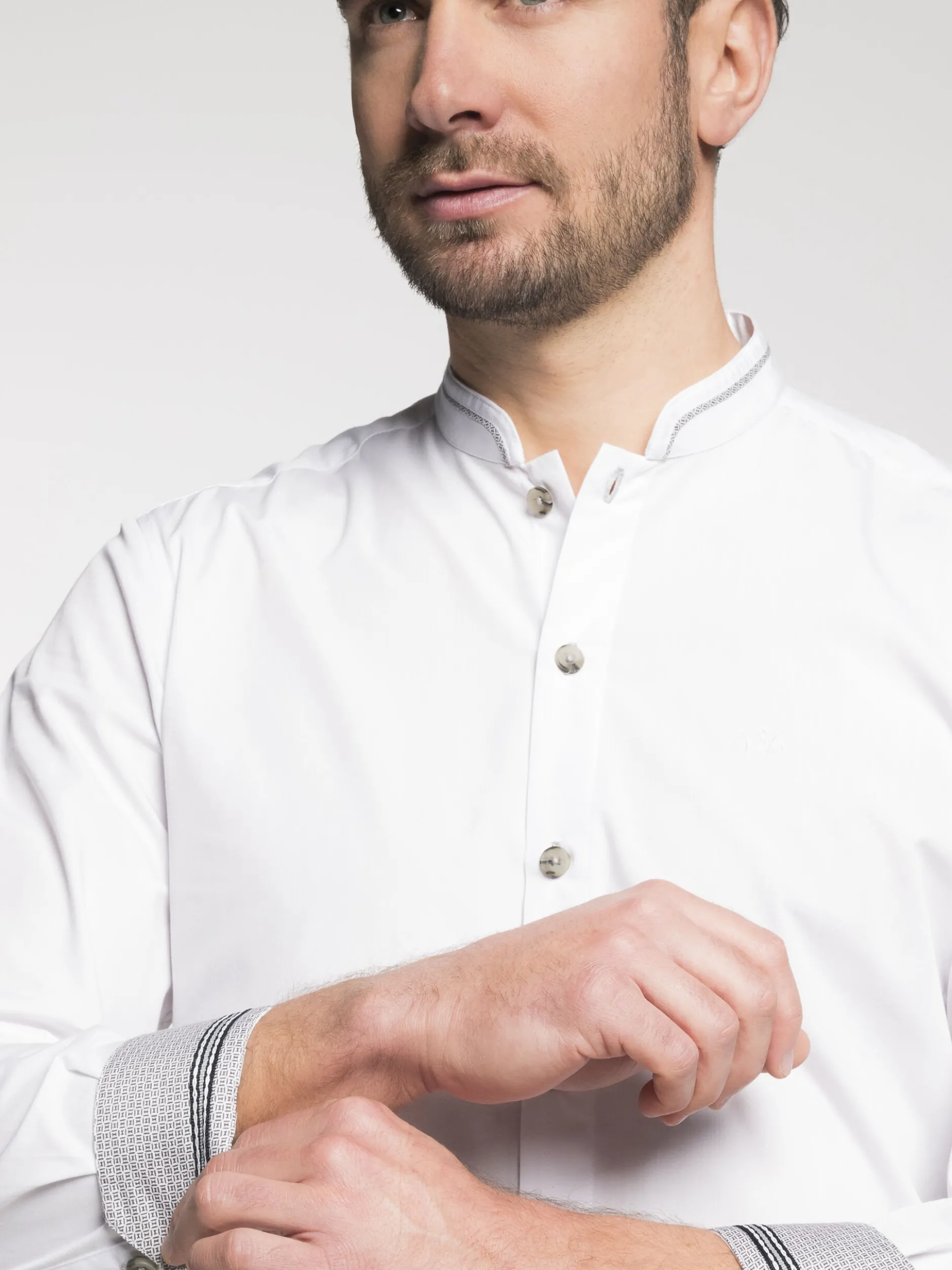 Spieth & Wenksy Herren Trachtenhemd - Danton in weiß