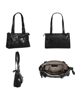Spikes & Sparrow Damen Handtasche in schwarz