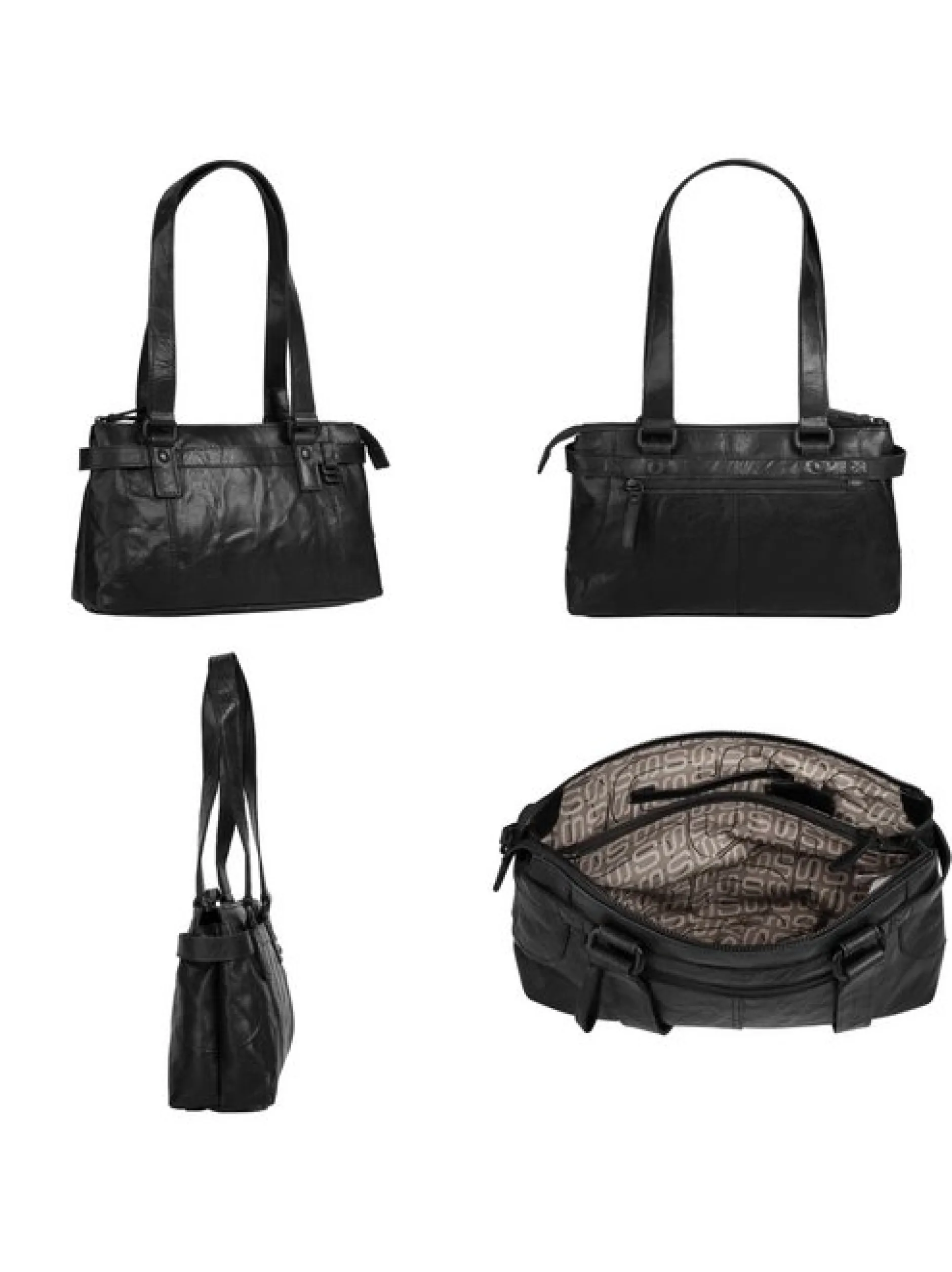Spikes & Sparrow Damen Handtasche in schwarz