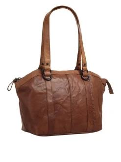 Spikes & Sparrow Damen Handtasche in cognac