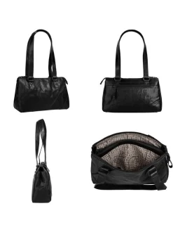 Spikes & Sparrow Damen Handtasche in schwarz