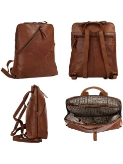 Spikes & Sparrow Damen Rucksack in cognac