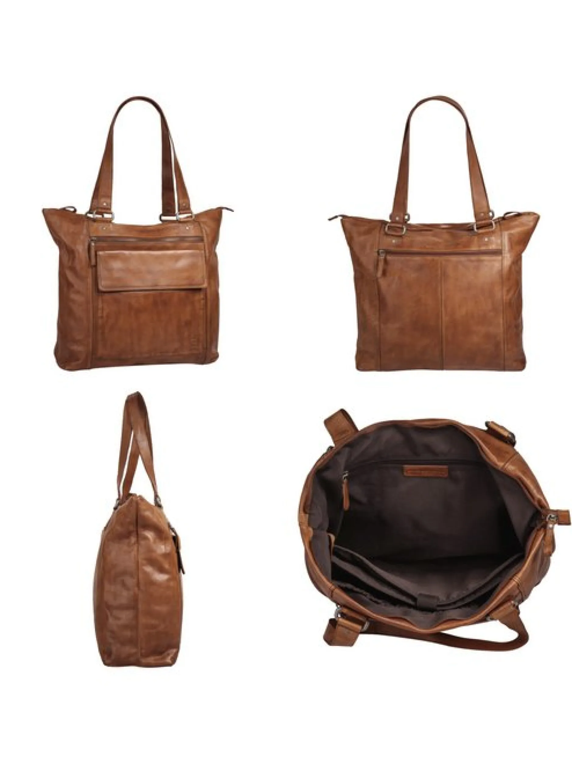 Spikes & Sparrow Damen Shopper in cognac