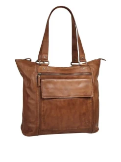 Spikes & Sparrow Damen Shopper in cognac