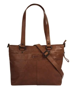 Spikes & Sparrow Damen Shopper in cognac