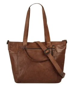 Spikes & Sparrow Damen Shopper in cognac