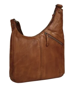 Spikes & Sparrow Damen Umhängetasche in cognac