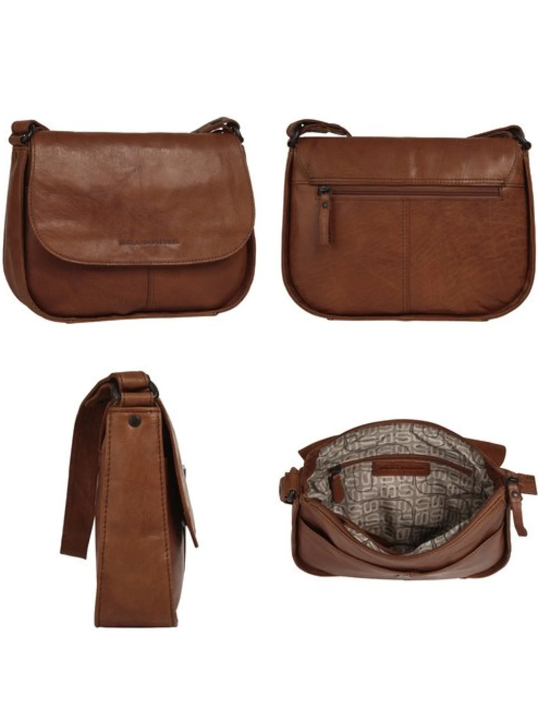 Spikes & Sparrow Damen Umhängetasche in cognac