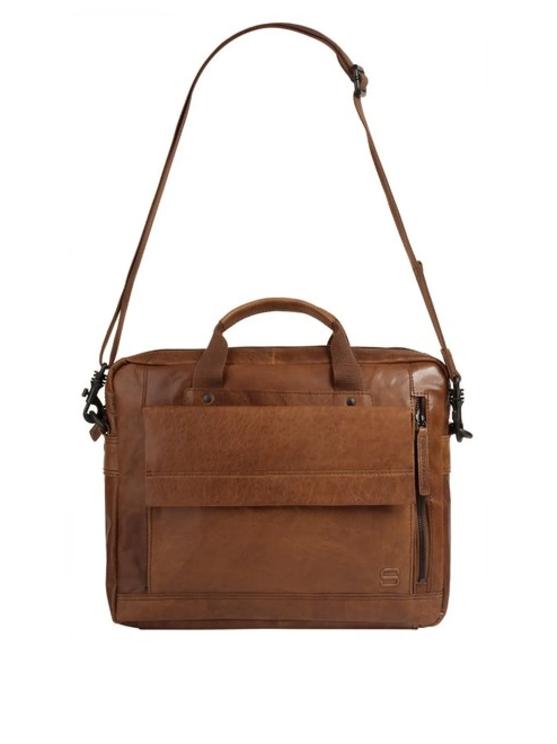 Spikes & Sparrow Unisex Aktentasche in cognac