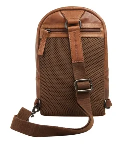 Spikes & Sparrow Unisex Crossbody Bag in cognac