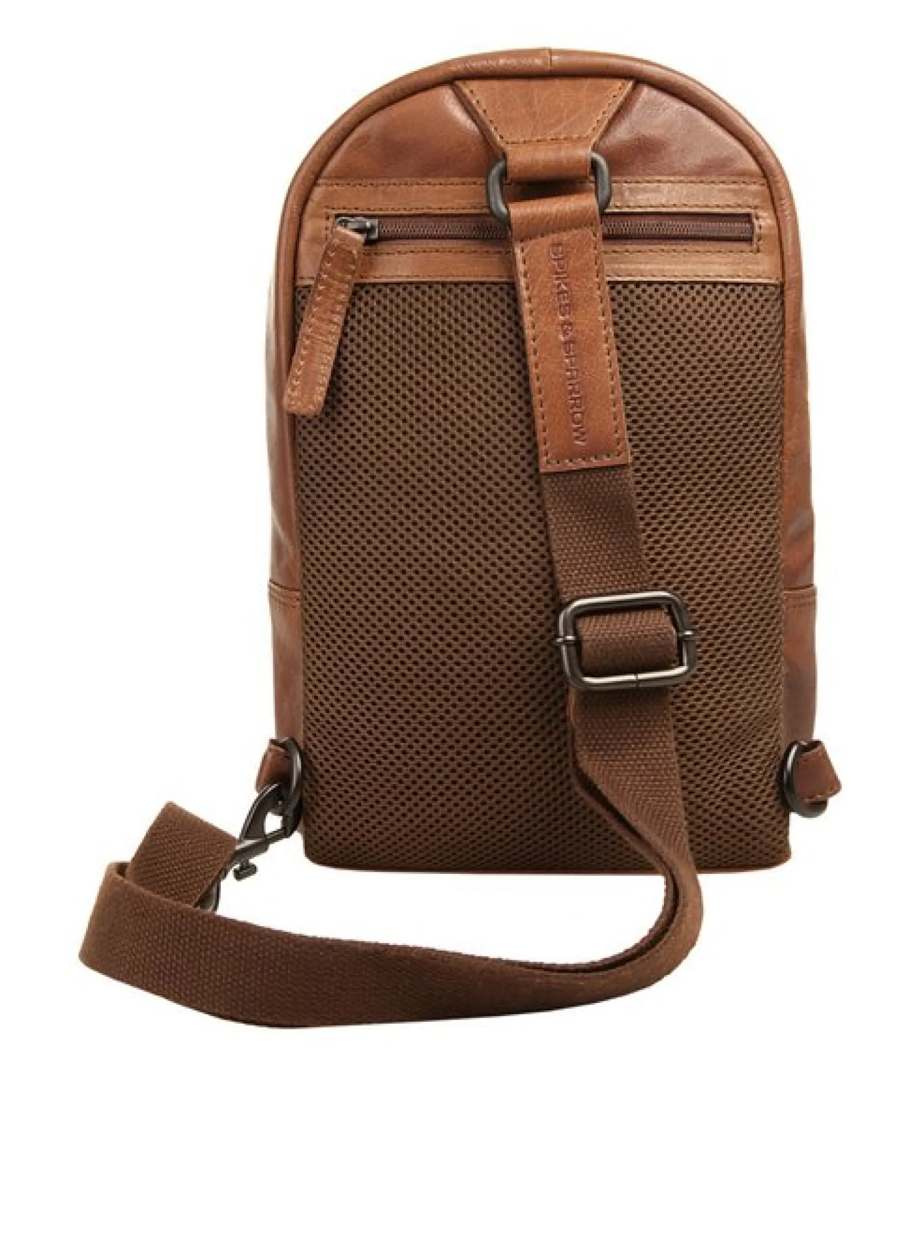 Spikes & Sparrow Unisex Crossbody Bag in cognac