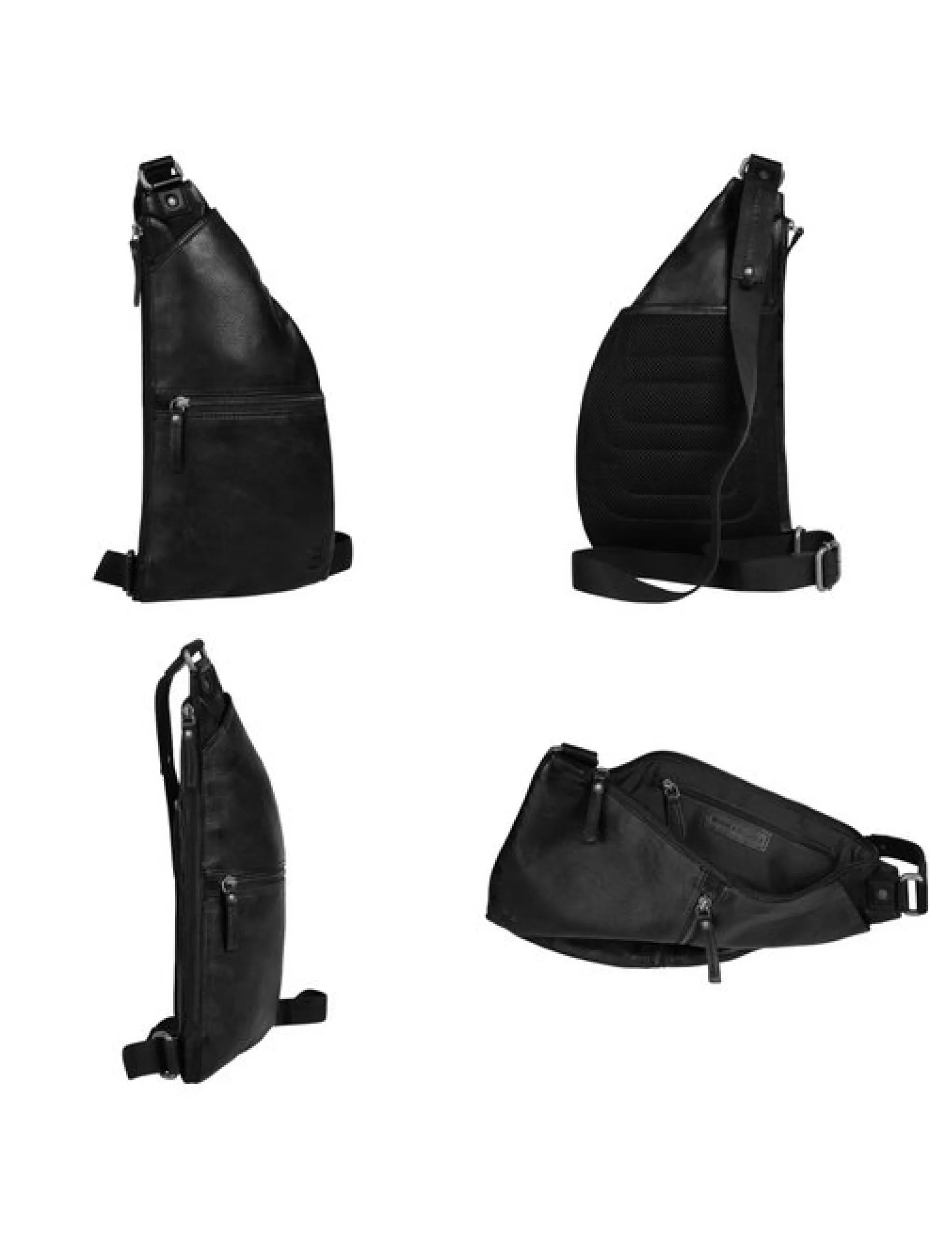 Spikes & Sparrow Unisex Crossover Bag in schwarz